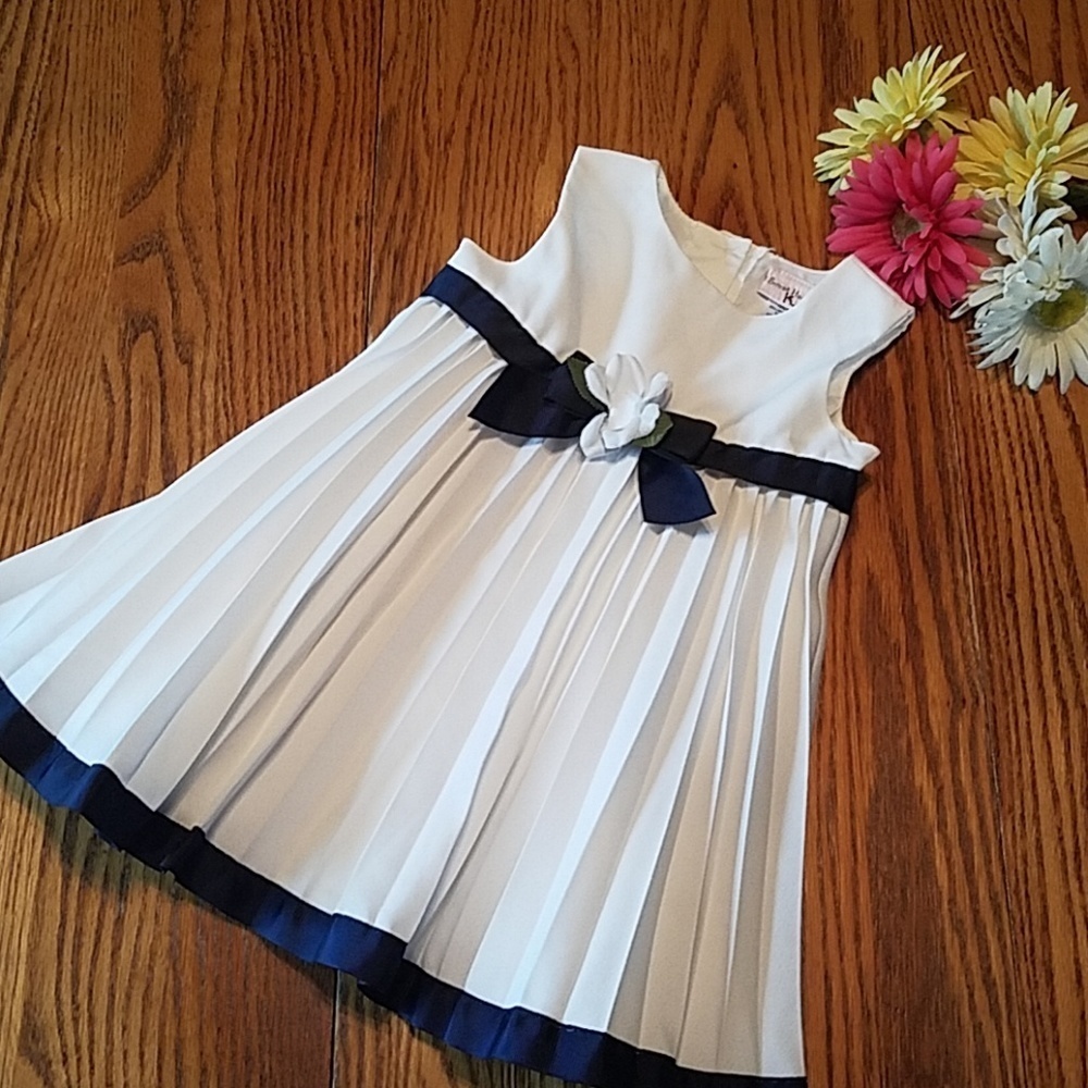 Sweet Heart Rose Pleated Dress  -18 Months
